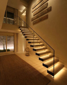 Cantilever Staircase lighting