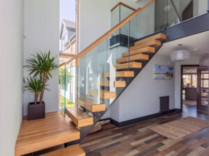modern inboard string staircase