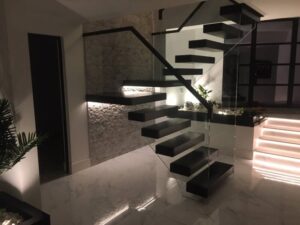 modern floating staircase